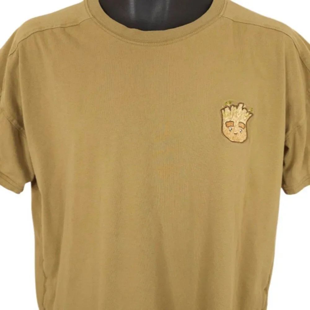 Groot T Shirt Mens Size Medium Brown Green Marvel Comics Guardians Of The Galaxy